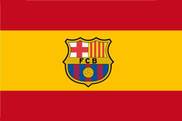 Bandera de España Barcelona personalizada