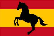 Bandera de España caballo