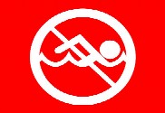 Bandera de Prohibido el baño