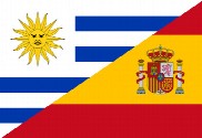 Bandera de Uruguay - España