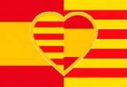Bandera de Corazón español-catalan 
