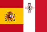 Bandera de España y Malta