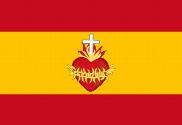 Bandera de España con el Sagrado Corazón