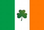 Bandera de Irlanda con trébol