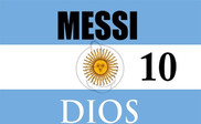 Bandera de Messi igual a Dios
