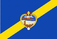 Bandera de Colmenar de Oreja con escudo