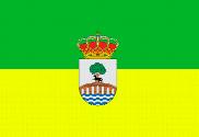 Bandera de Valderredible con escudo
