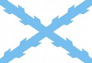 Bandera de Cruz de Borgoña celeste