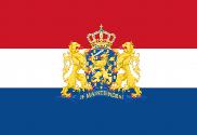 Bandera de Paises Bajos con escudo