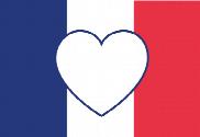 Bandera de Francia Corazón