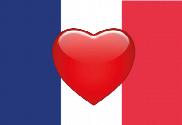 Bandera de Francia Corazón 2