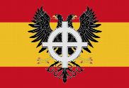 Bandera de España cruz celta y águila bicéfala