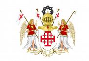Bandera de Orden del Santo Sepulcro de Jerusalén escudo de armas