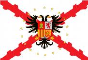 Bandera de Borgoña con águila bicéfala y estrellas