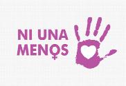 Bandera de Ni una menos corazón