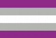 Bandera de Gris-Asexual