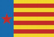 Bandera de Estrelada de Esquerra Valenciana horizontal
