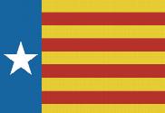 Bandera de Estrelada valencianista horizontal