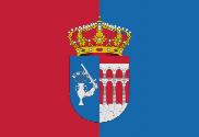 Bandera de Sangarcía azul y rojo