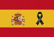 Bandera de España Crespón Negro