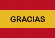 Bandera de España Gracias
