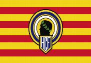 Bandera de Cataluña con escudo del hércules de Alicante
