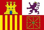 Bandera de Naval de España león burdeos