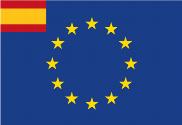 Bandera de España con Unión Europea