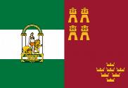 Bandera de Andalucía y Región de Murcia 