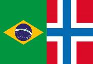 Bandera de Brasil y Noruega 