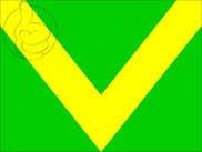 Bandera de Bandera verde chevron amarillo