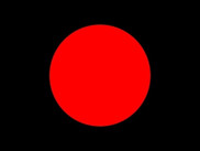 Bandera de Bandera negra con círculo rojo