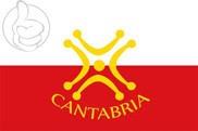 Bandera de Cantabria con Lábaro