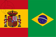 Bandera de España y Brasil