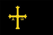 Bandera de Asturias fondo negro