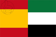 Bandera de España y Extremadura