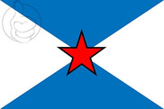 Bandera de Pontevedra con estrella