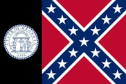 Bandera de Georgia 1956 - 2001 franja negra
