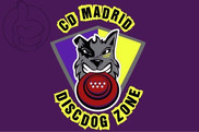 Bandera de España personalizada cd madrid morada
