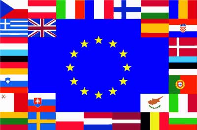 Bandera Países Unión Europea