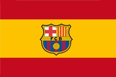 Bandera España Barcelona personalizada