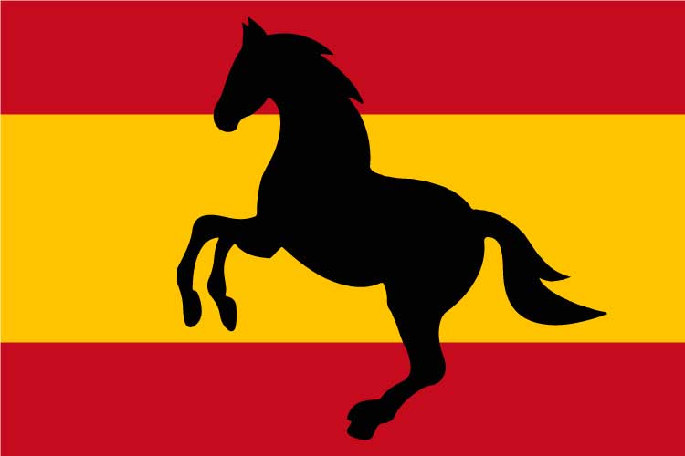 Bandera España caballo