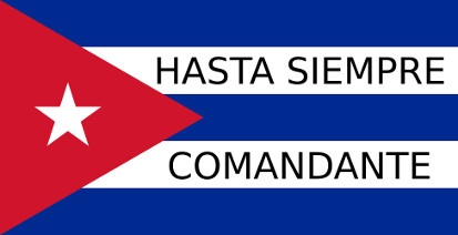 Bandera Cuba Hasta siempre comandante