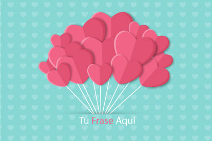 Bandera San Valentín Globos