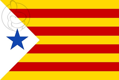 Bandera Estelada con estrella azul (Usada en algunas manifestaciones estudiantiles de los años 1960)