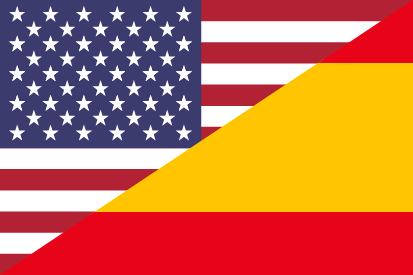 Bandera Estados Unidos y España