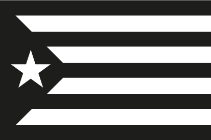 Bandera Estelada negra y blanca