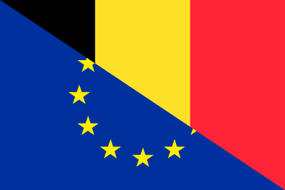 Bandera Bélgica UE