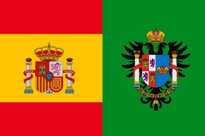Bandera España y Provincia de Toledo