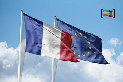 Bandera Pack 2 Francia y Unión Europea